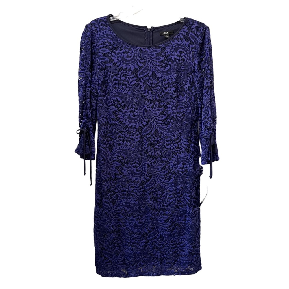 NWT R&K Originals Dress‎ - Size 4- Navy Blue Lace Over Sleeveless Blue Lining